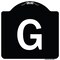 Signmission Sign with Letter G Heavy-Gauge Aluminum Architectural Sign, 18" x 18", BW-1818-22952 A-DES-BW-1818-22952 - alternate 1